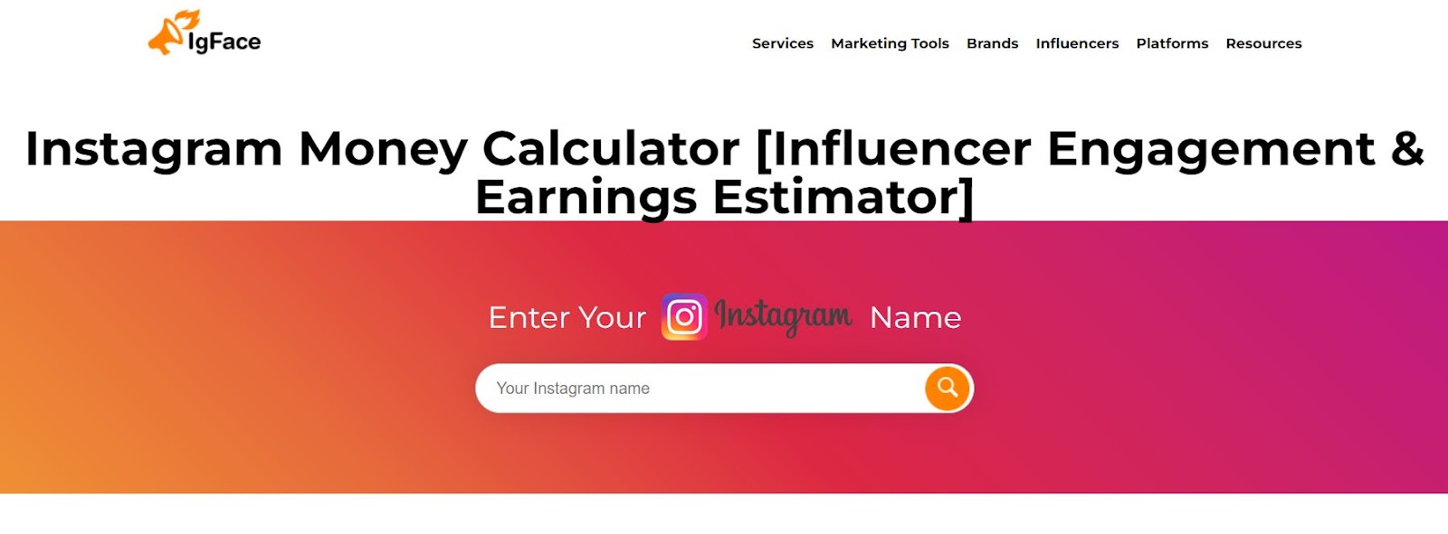 IGFace: Instagram Money Calculator