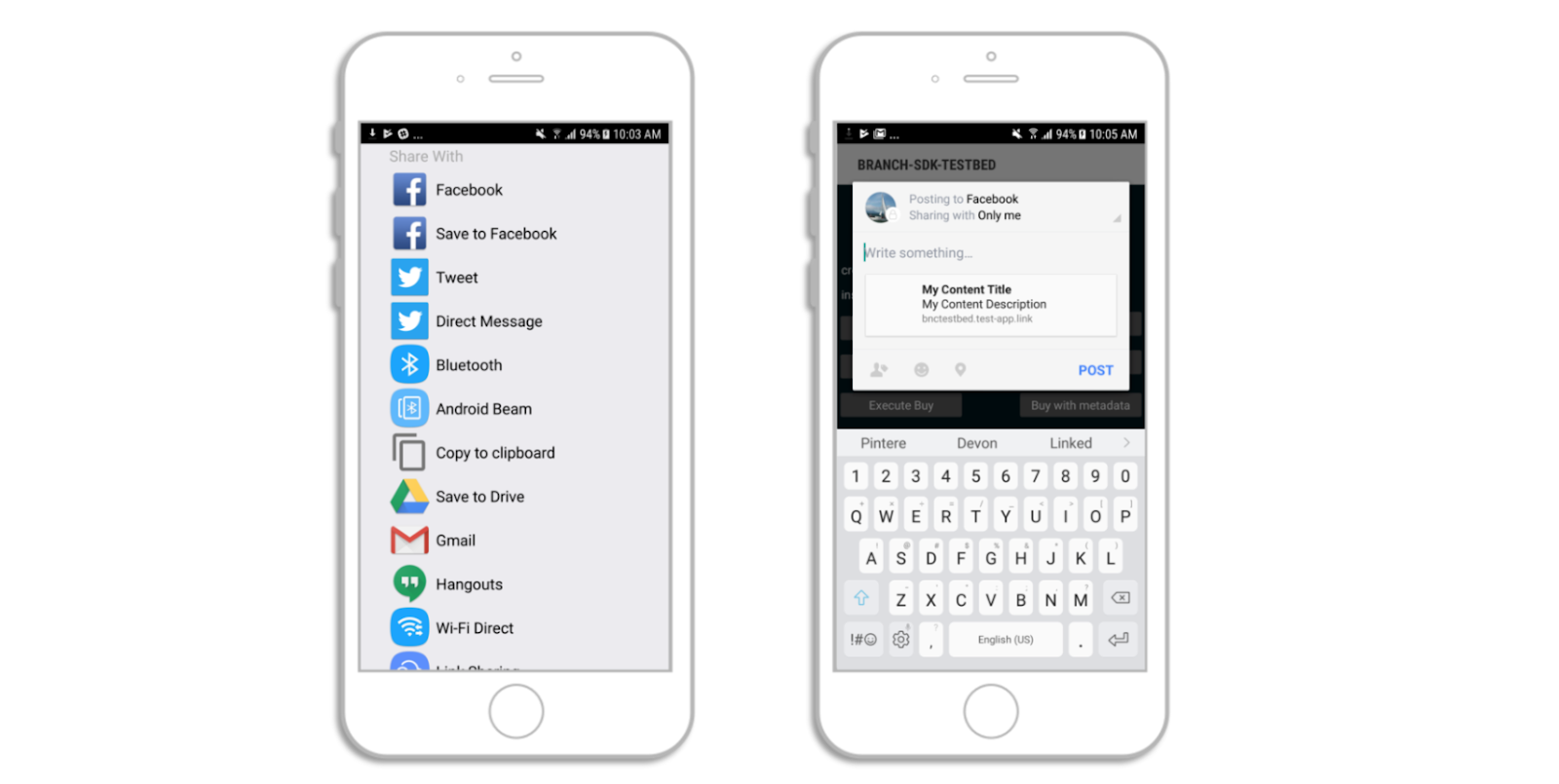Social share buttons