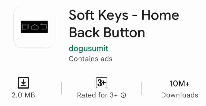 Soft Keys - Home Back Button