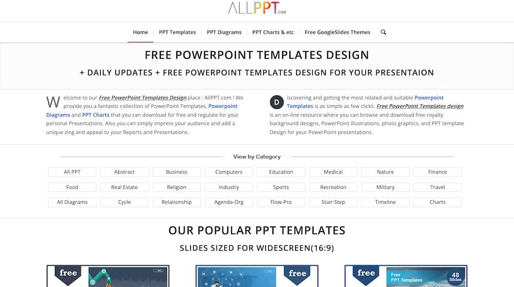 Online free PPT template download site recommendation- AllPPT