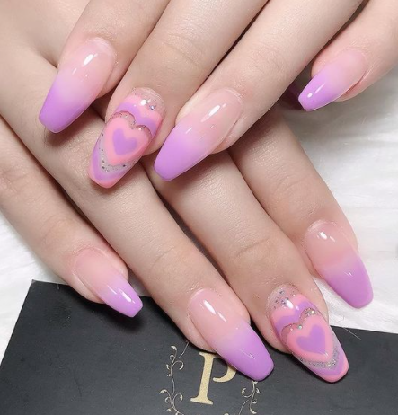 Beautiful Bliss ombre coffin nails