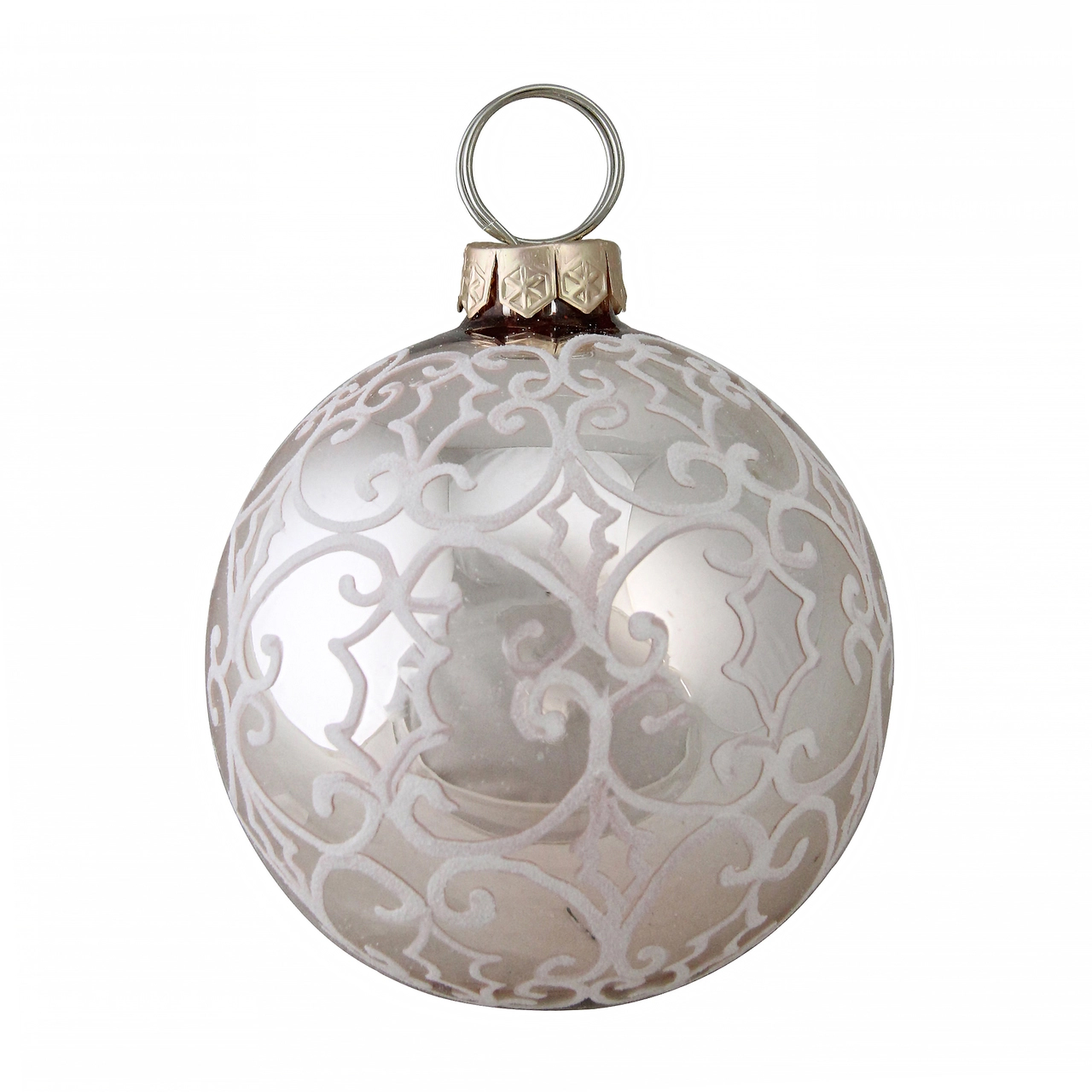 silver glass ball ornament