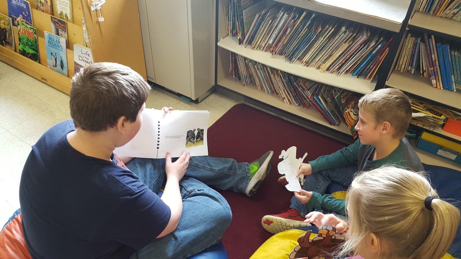 HS students reading to elem students