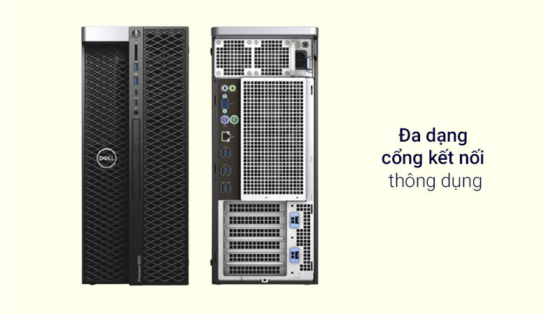 PC Dell Precision 5820 Tower XCTO Base | Đa dạng cổng kết nối thông dụng