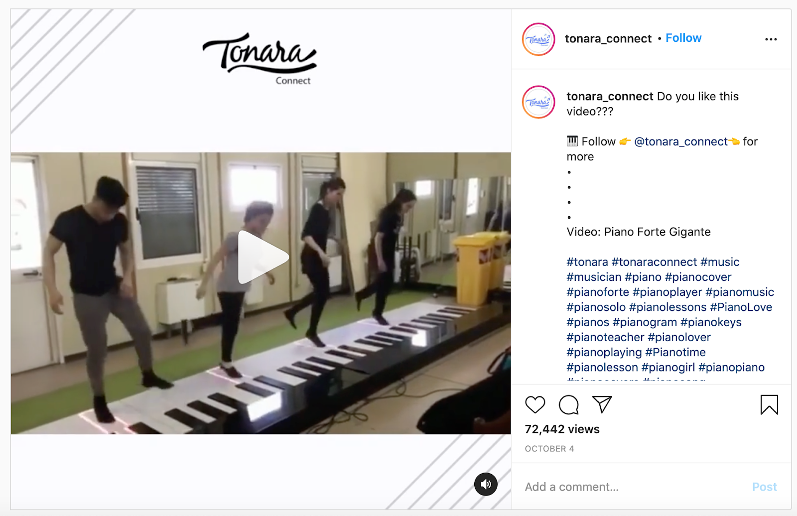 Tonara Instagram Post