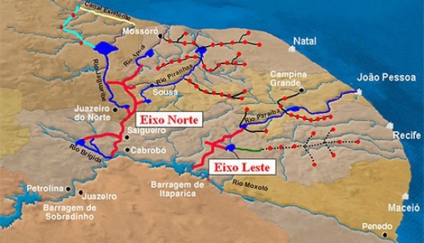 A integração do São Francisco abrange a construção de nove estações de bombeamento, 27 reservatórios, quatro túneis, 13 aquedutos, nove subestações de 230 kV e 270 quilômetros de linhas de transmissão em alta tensão. No Eixo Norte a taxa de execução era de 90,7% em agosto, e, no Leste, de 88,7%.