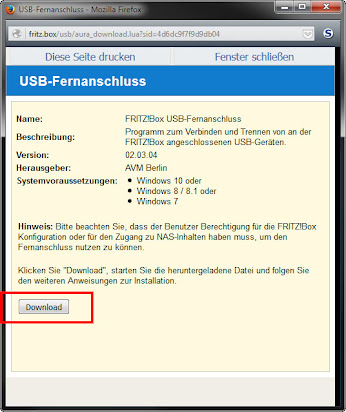 Programm für den usb-fernanschluss fritzbox download mac
