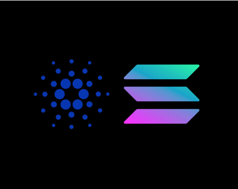 Blog Cardano vs Solana (ADA and SOL Logo)