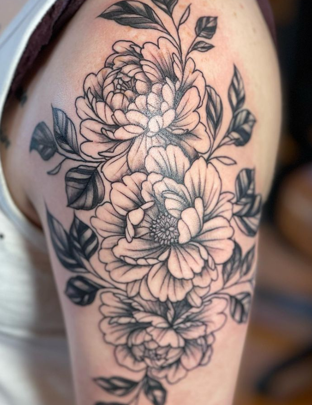 Flower Classy Shoulder Tattoos Female