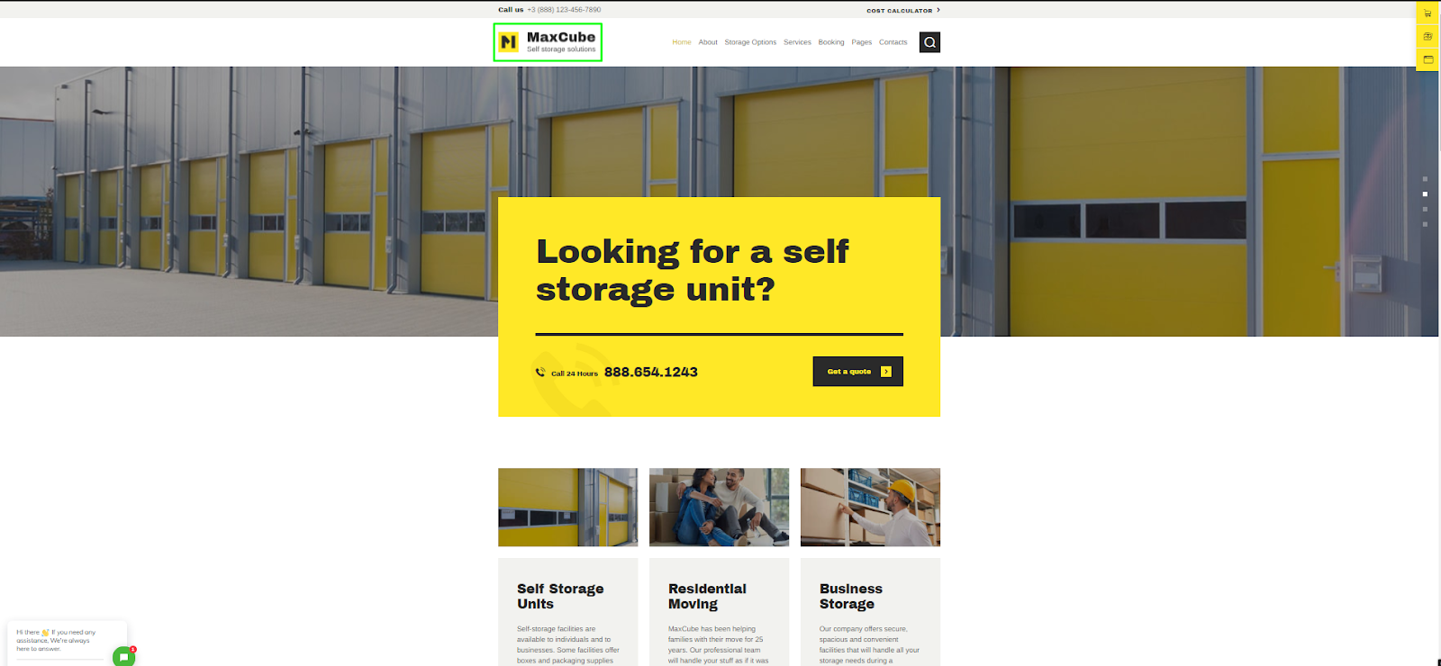 MaxCube - Moving, Self-Storage and Relocation WordPress Theme  