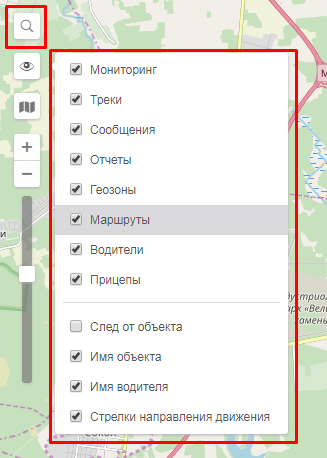 Поиск на карте в Wialon