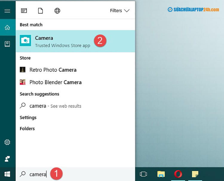 Mở camera trên máy tính Windows 10