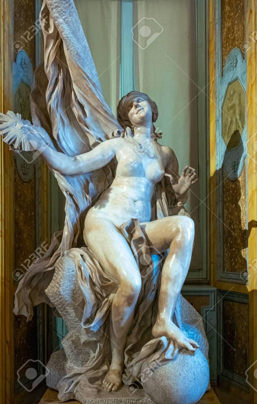 Rome, Italy - July 19, 2018: Villa Borghese, Borghese art gallery, La VeritÃ  sculpture by G.L.Bernini - 145541727