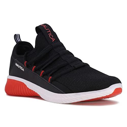 Buy Nautica Men's Casual Lace-Up Fashion Sneakers Walking Shoes Lightweight  Joggers, Black Red Raso, 10 at Amazon.in