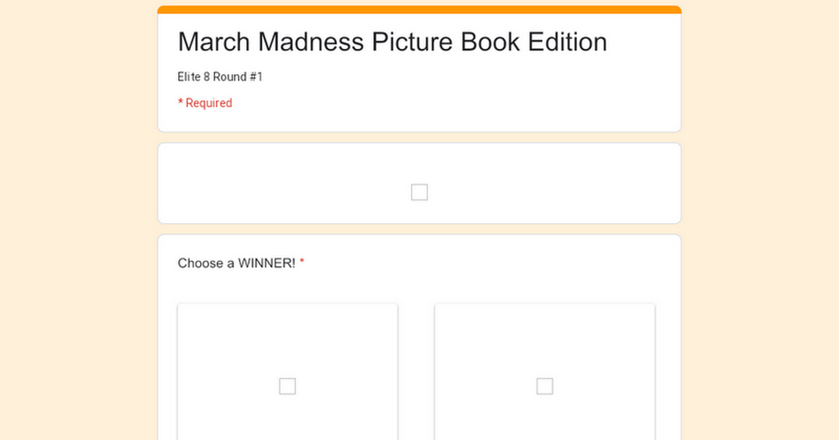 March Madness Picture Book Edition