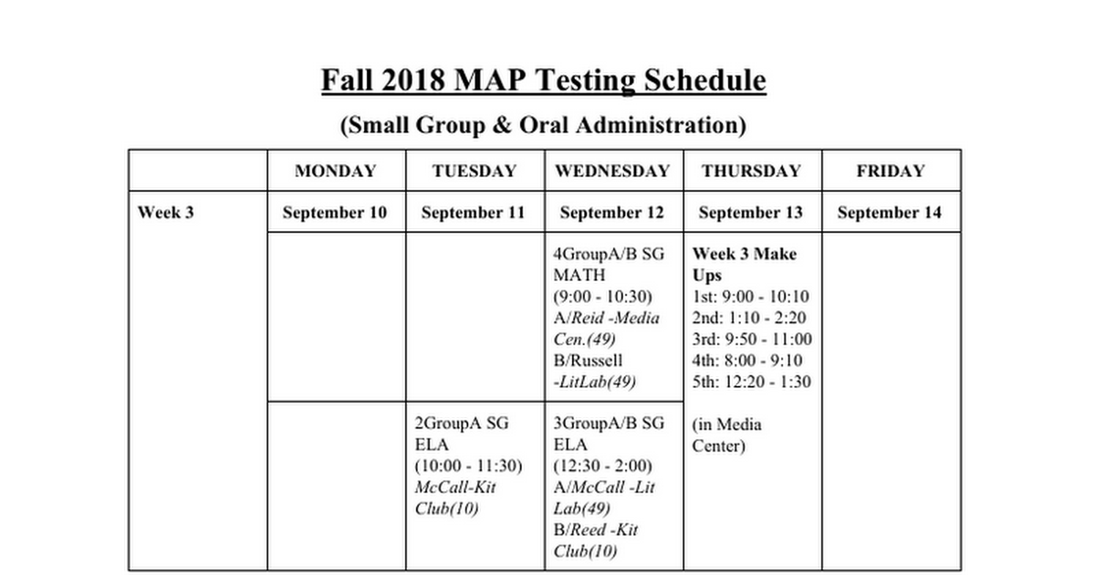 Fall 2018 Week 3 Small Group and Oral Administration
