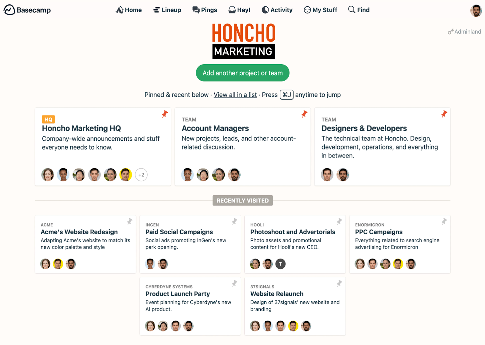 basecamp team productivity tool