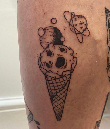 Ice Cream Planet Tattoo Designs Meaning