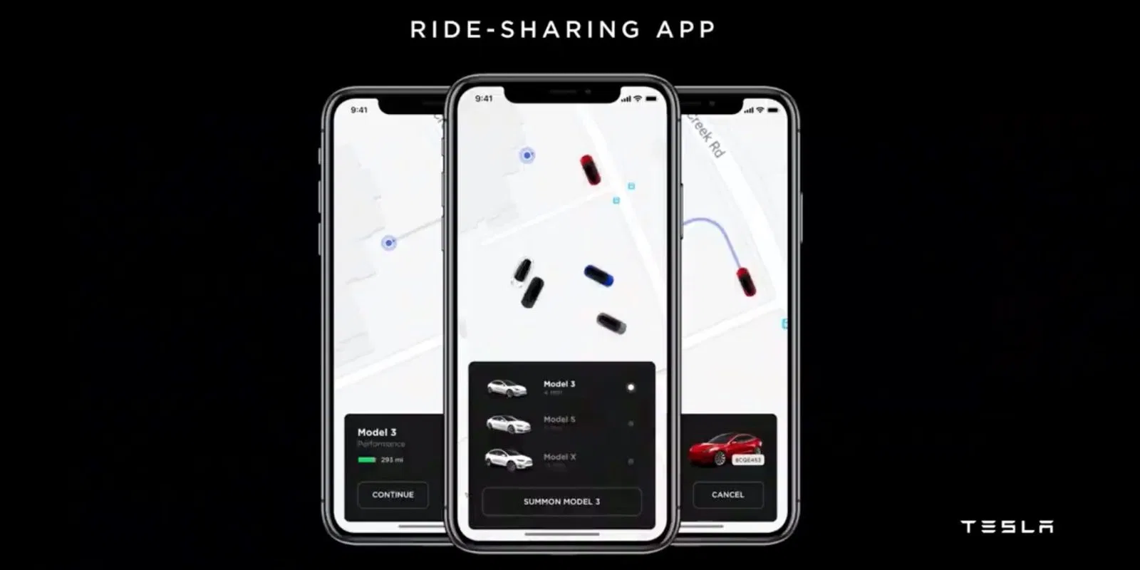 мобильное приложение для беспилотных такси tesla