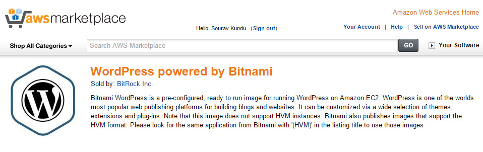 wp alimentado por bitnami