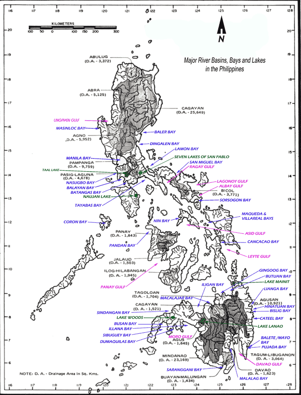 tap water in the Phillippines with map overview of the islands