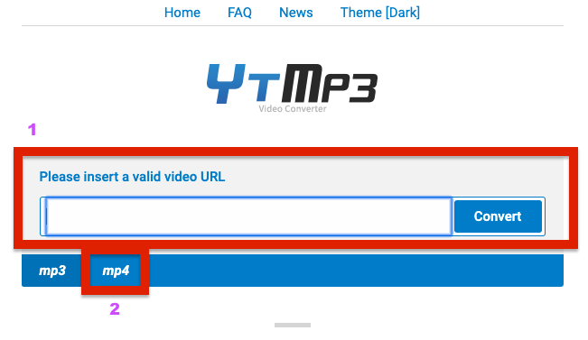 Open any youtube downloader tools and paste the youtube URL 