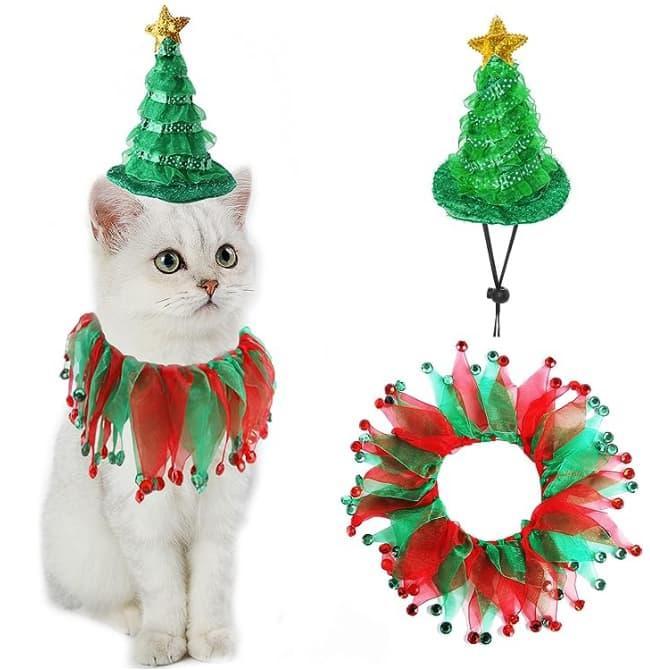 Hmxpls Cat Christmas Hat Costume