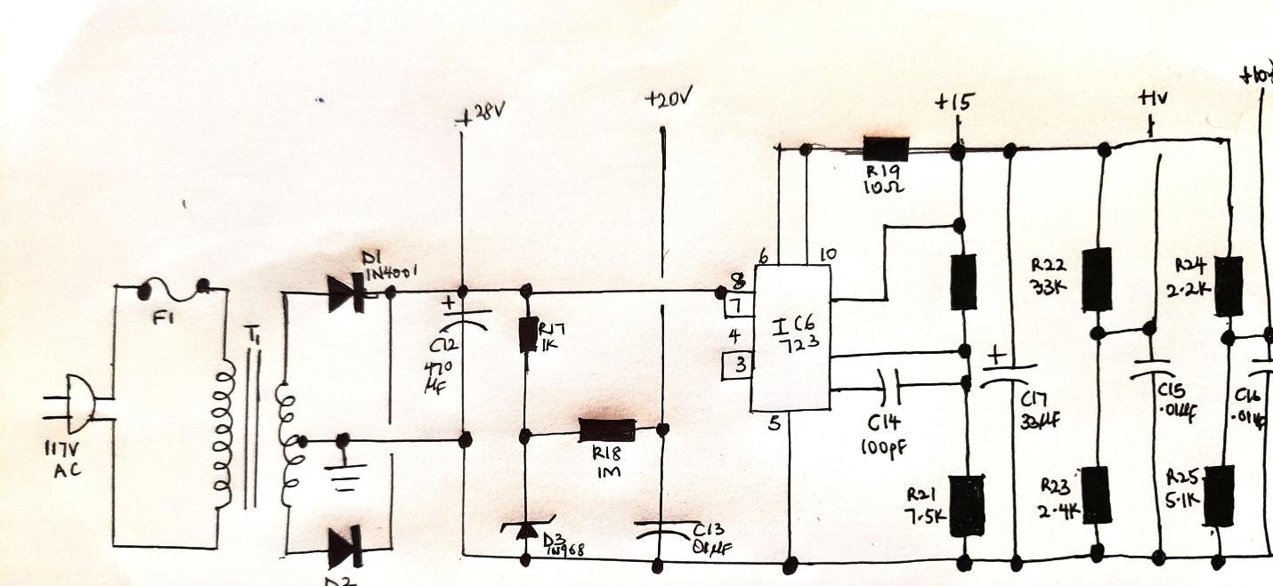 Power Supply of an Audio Delay Circuit