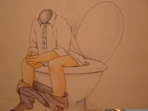 Image result for man on toilet  cartoons