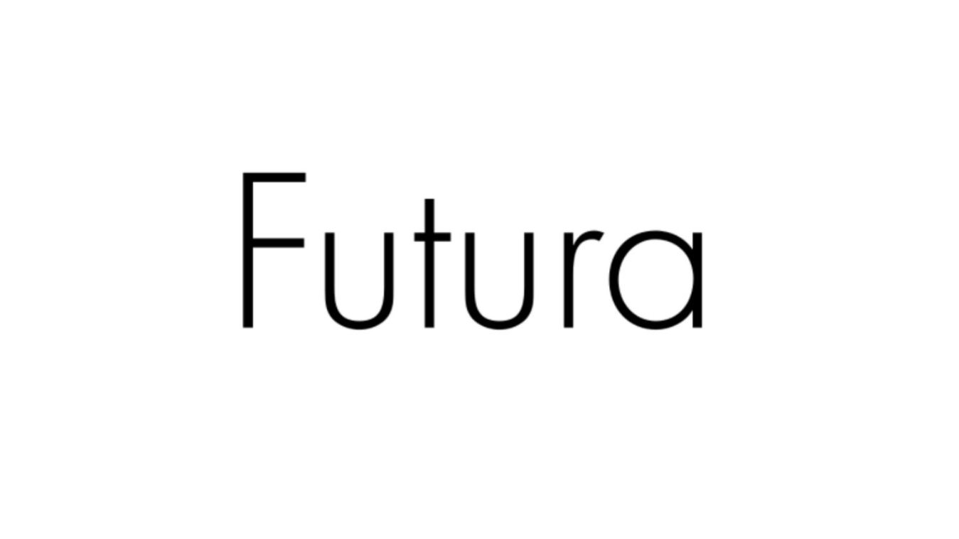Futura logo lettertype voorbeeld