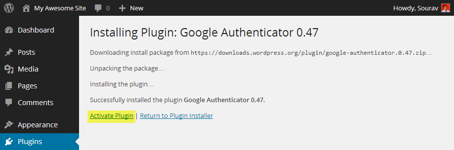 Ative o plug-in WordPress gratuito do Google Authenticator