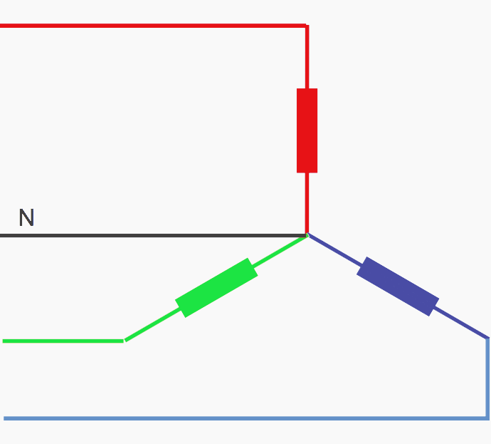 Wye or star connection - three phase, four wires