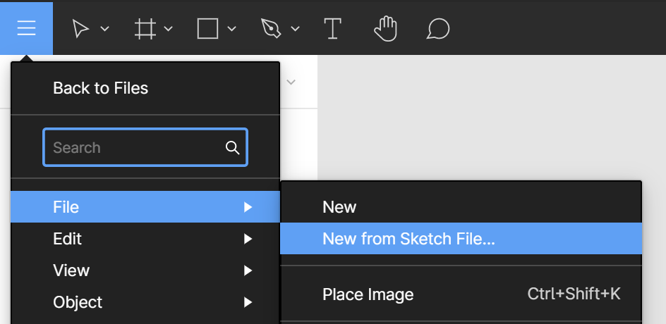 Importing the Sketch file into Figma