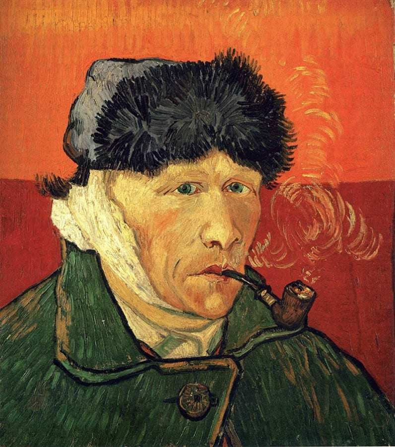  Self-Portrait with Bandaged Ear, Van Gogh, 1889