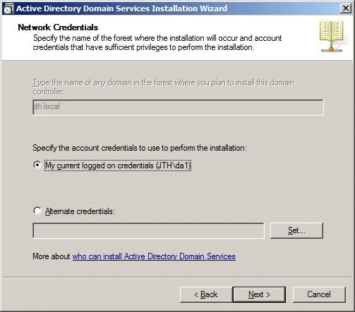 Network Credentials