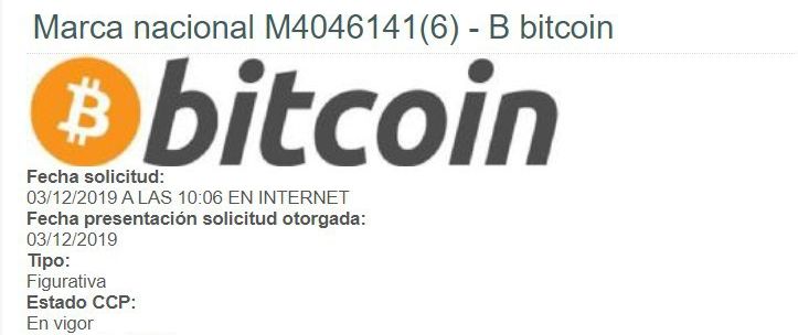 bitcoin marca comercială)