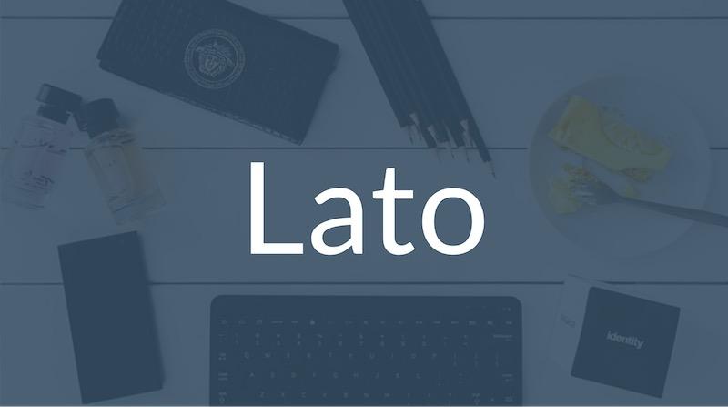 Free Elegant Fonts - Lato