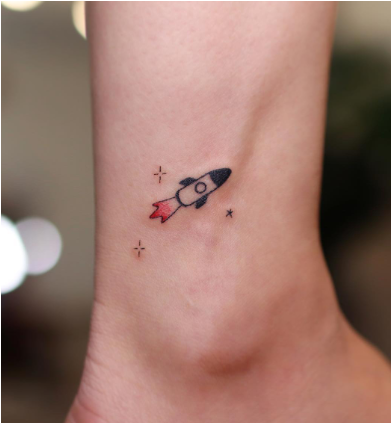 Tiny Rocket Tattoo Designs