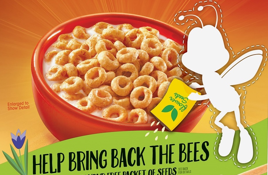 Image result for cheerios box disappearing bee"