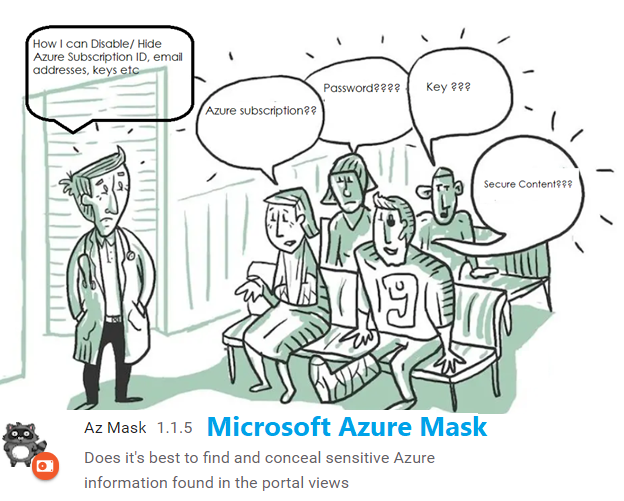 Azure secrets content mask for presentations and screen recordings