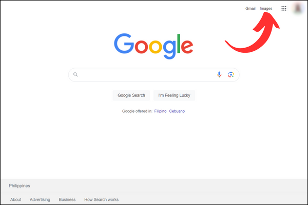 Google home page on a computer