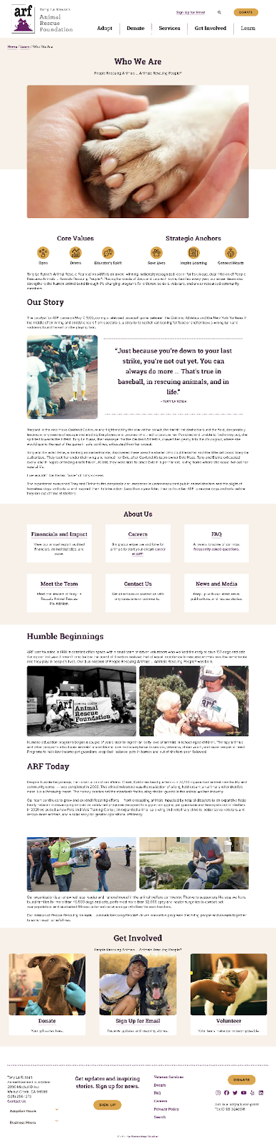 Tony La Russa's Animal Foundation homepage