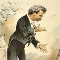 'Mark Twain,' America's best humorist, 1885.