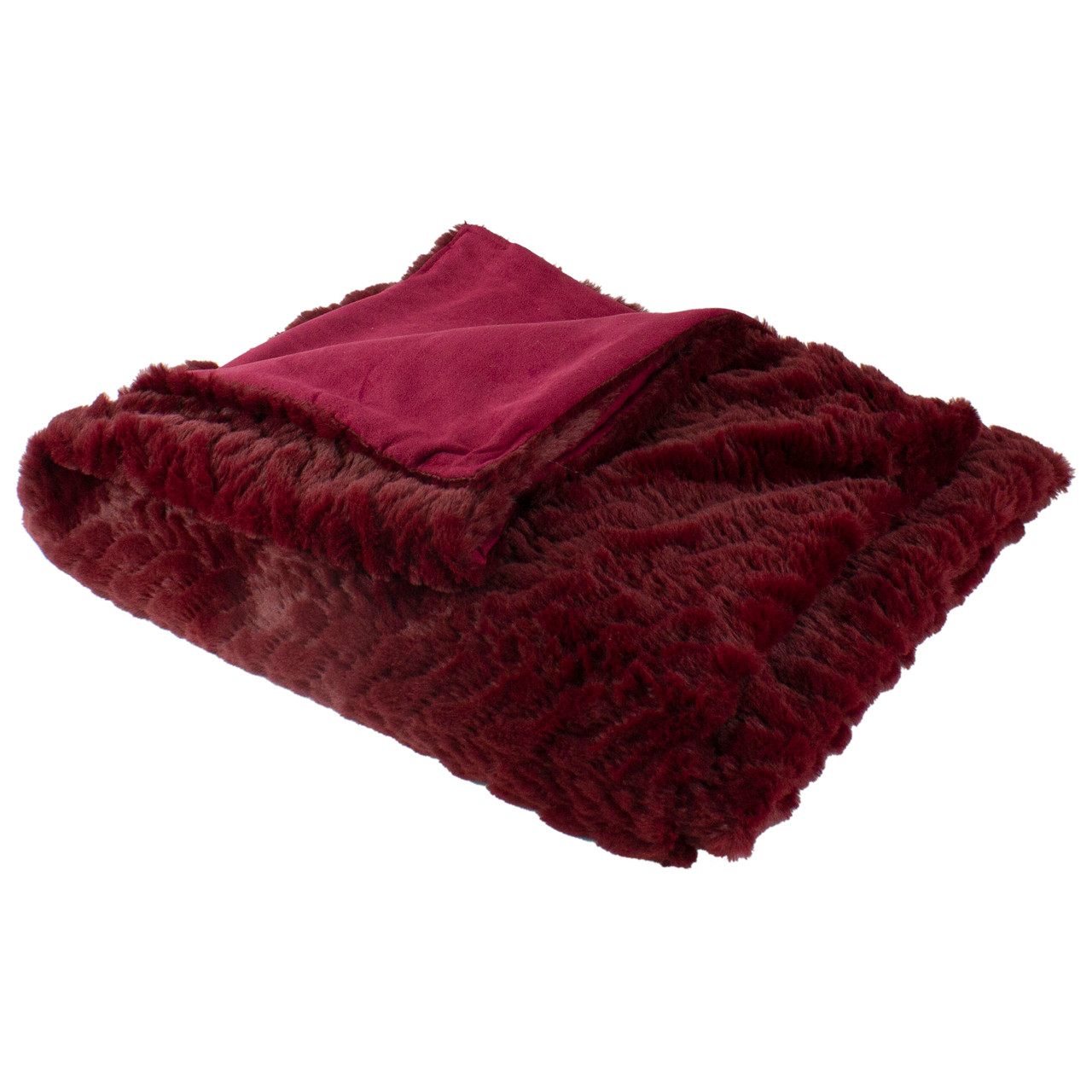 plush burgundy red throw blanket
