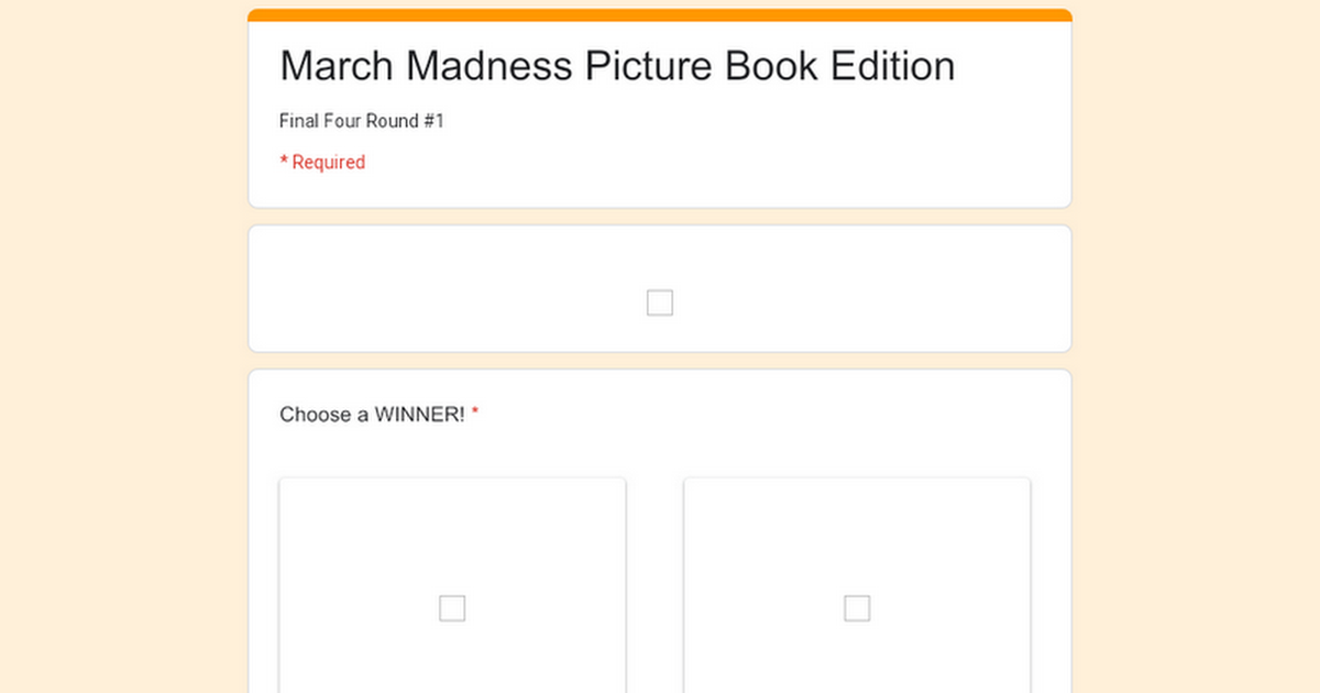 March Madness Picture Book Edition