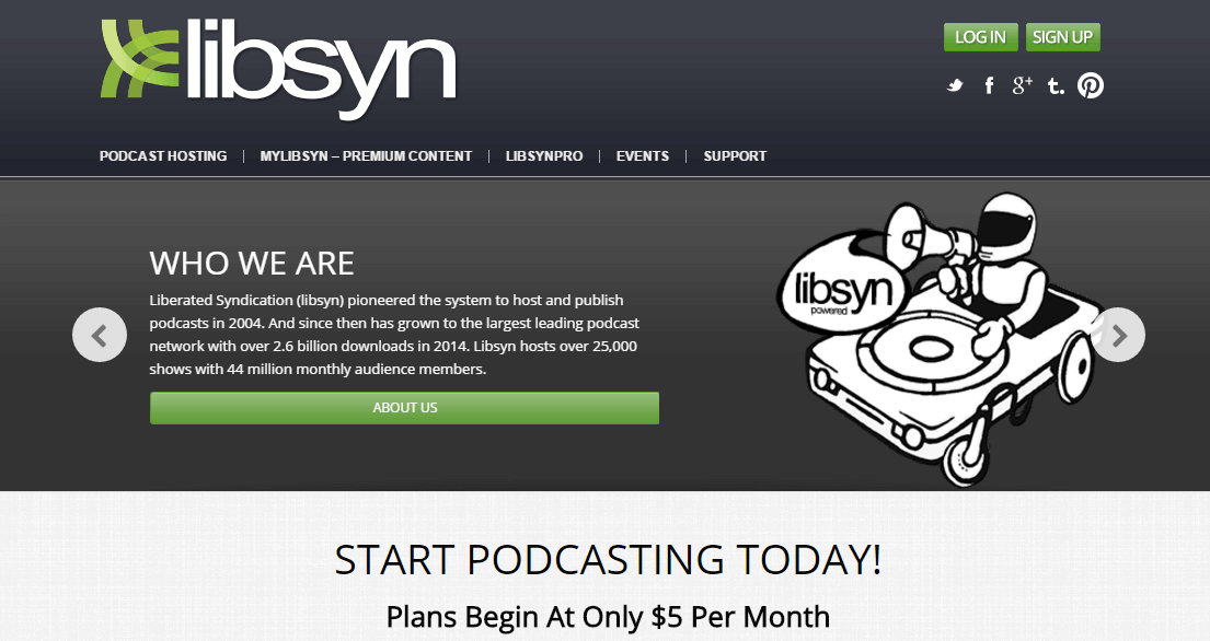 Hospedagem de podcast Libsyn