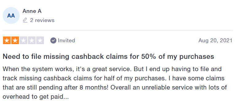 need to file missing cashback claims