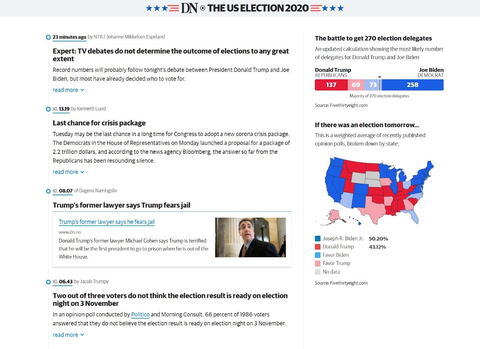 DN.no's 2020 US Election Live Blog