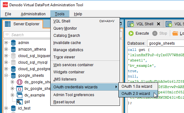 Denodo Google Sheets Tool User Manual