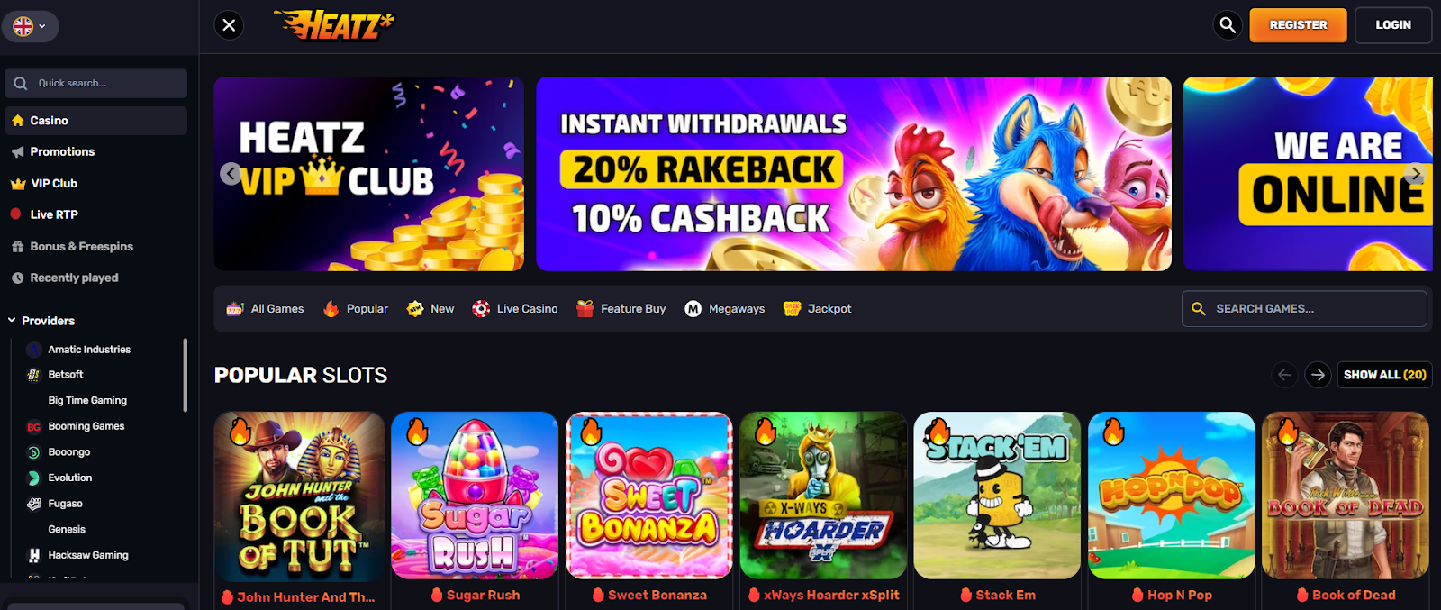 Test et avis Heatz Casino